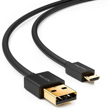 Kabelis deleycon micro usb til usb, 1,5 m