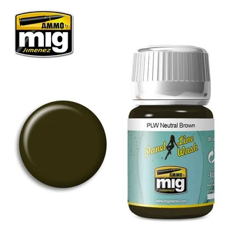 AMMO by MIG Jimenez AMMO MIG - Sendinimo priemonė PANEL LINE WASH NEUTRAL BROWN, 35ml, 1614