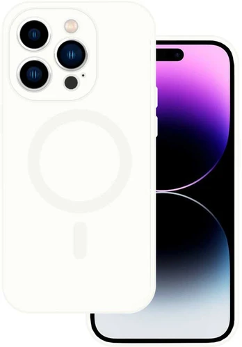 Tel Protect MagSilicone dėklas skirtas Apple iPhone 14 Baltas