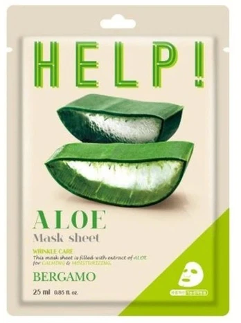 Veido kaukė Bergamo Help! Aloe, 25 ml