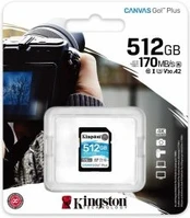 Kingston Canvas Go Plus SDXC 512GB atminties kortelė