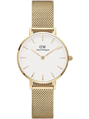 Laikrodis Daniel Wellington Petite 32 Evergold YG Baltas DW00100348