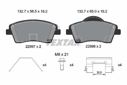 TEXTAR 2299701 Brake pad set