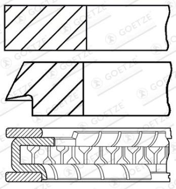GOETZE 08-427800-00 Piston rings set