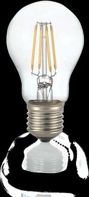 8W LED lemputė E27, 3000K, skaidri