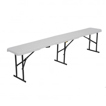 NC3404 WHITE FOLDING GARDEN BENCH 180 CM NILS CAMP
