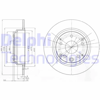 DELPHI BG4095 Brake Disc