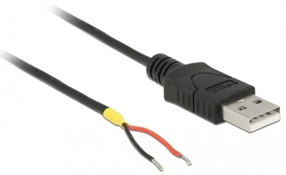 Delock RASPBERRY CABLE USB-A(M) 2.0->2X DROP LEADS (VCC / GND) 150 cm DELOCK