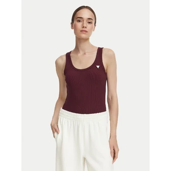 Guess Marškinėliai V4YP06 K8RT2 Vyšninė Slim Fit