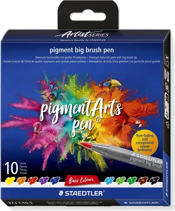 Staedtler – Big Brush – 10 pcs Assorted – Pastel Colours (373 C10‑1)