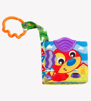 PLAYGRO pakabinamas žaislas A Day at the Farm Teether Book, 0186967