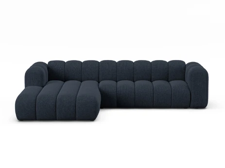 Modular Left Corner Sofa, "Lupine", 4 Seats, 290x177x70, Navy Blue