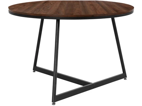 Valgomojo stalas Notio Living, 120x120 cm, rudas