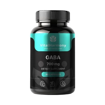 Vitalharmony GABA 700 mg Maisto papildas 90 kapsulių