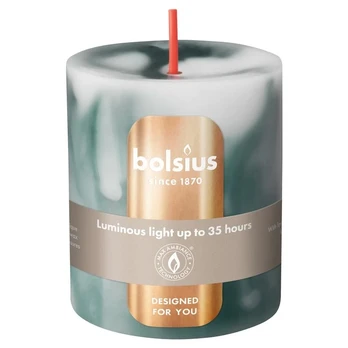 Candle. cylindrical Bolsius Malachite Žalias. 8/6.8cm