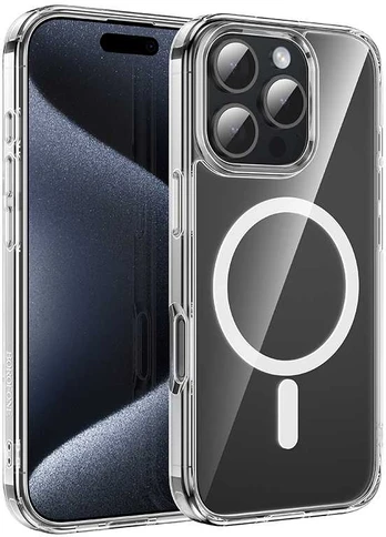 Borofone dėklas BI5 Ice Shield Magnetic Apple iPhone 16 Pro Max skaidrus