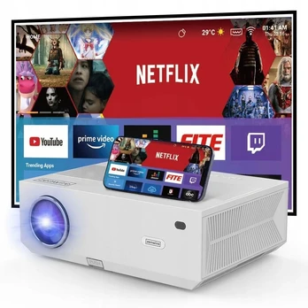 Zenwire Led projektorius android wifi 5g smart tv full hd 4k 13500lm bluetooth