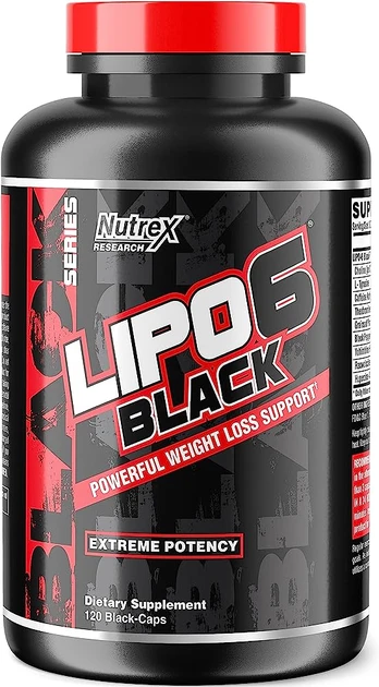 Nutrex Lipo 6 Black Extreme - 40 porcijų (120 kaps.)