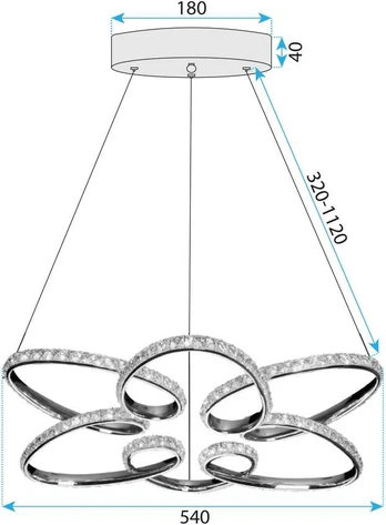 Lubinis šviestuvas Toolight Šviestuvas LED G002-CP CHROME
