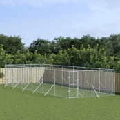 Lauko voljeras šunims, sidabrinis, 4x12x2m, plienas kaina