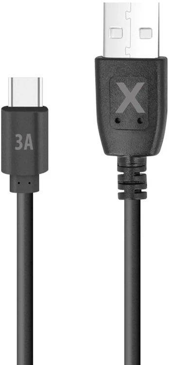 Telforceone Maxlife cable USB - USB-C 1,5 m 3A juodas