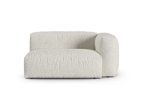 Boucle Modul Right, "Martina", 1 Seat, 160x120x75, Grey Beige Melange