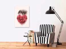 Artgeist Paveikslas - Enamored Elephant (1 Part) Vertical kaina