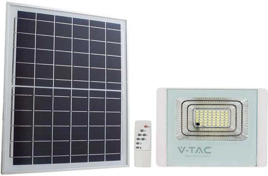 V-tac 40W LED prožektorius su saulės baterija, baltas, 4000K