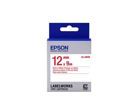 Epson Label Cartridge Standard LK-4WRN Raudona/Baltas 12mm (9m)