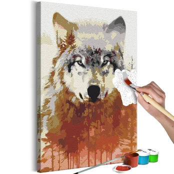 Artgeist Tapybos pagal skaičius rinkinys - Wolf and Forest