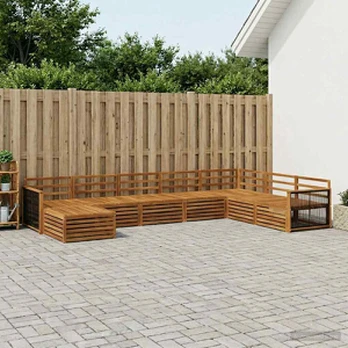Lauko sofos komplektas 8 pcs Natūrali