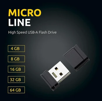 Intenso Micro Line Usb atmintinė, juoda