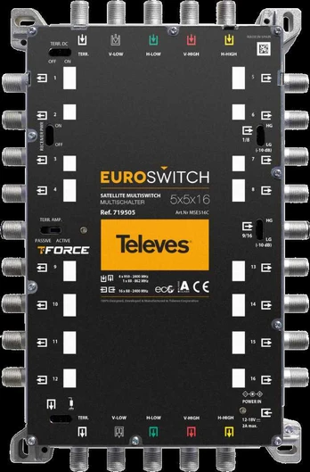 EuroSwitch Televes 5x5x16 ref. 719505