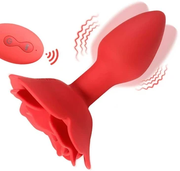 B Series Cute Rose rotating anal plug