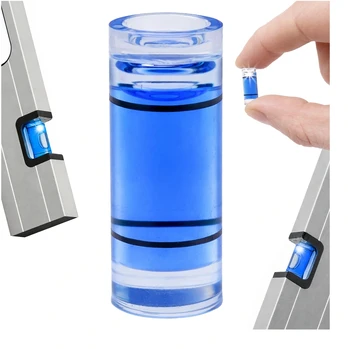 Mini buteliukas 6x15 mm mėlynas cilindrinis gulsčiukas