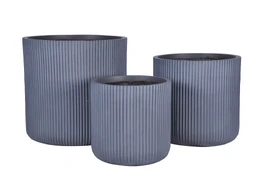 Vazonas Domoletti LT14355-1S, keramika/molis, Ø 25.5 cm, pilkas kaina