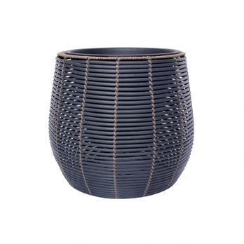 Vazonas WICKER D45xH40cm, juoda/ruda