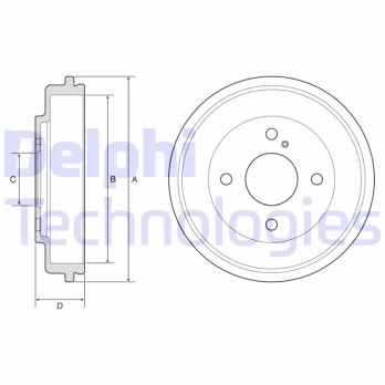 DELPHI BF591 Brake drum