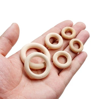 Mediniai žiedai, 20mm-20Pcs