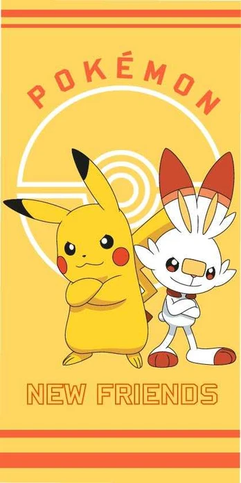 MCU Pokemon New Friends Badehåndklæde - 100 procent bomuld