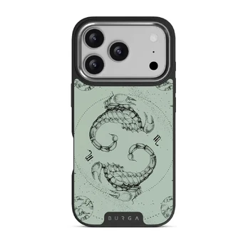 Scorpio - iPhone 17 Pro Case, Elite Dark (MagSafe) / Silver / Turquoise