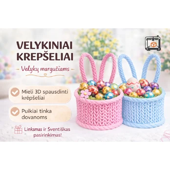 Velykinis pintas krepšelis su ausytėmis