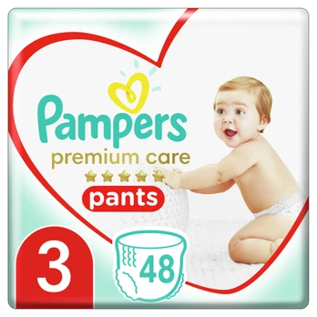 Sauskelnės PAMPERS Premium Pants, Value Pack,3 dydis, 48 vnt.