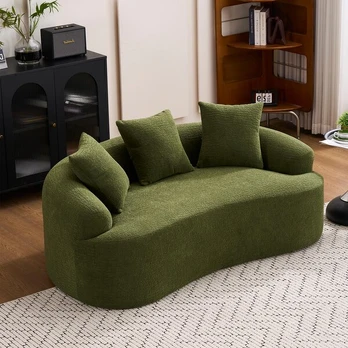 Dvivietė sofa, chenilė, kišeninės spyruoklės, 3 pagalvės