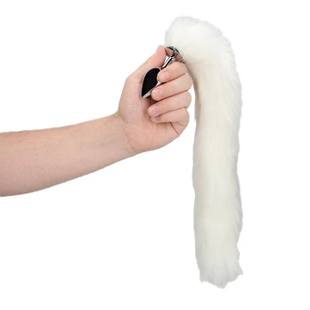 Ouch By Shots Fox Tail with Metal Butt Plug - Baltas