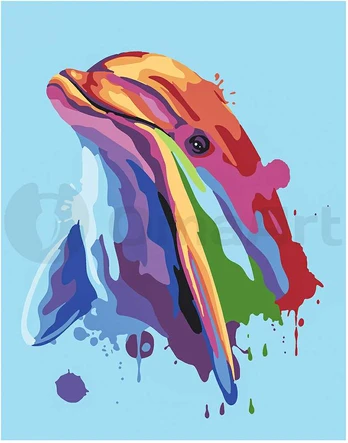Omaart Colorful dolphin