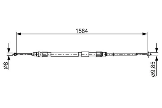 Trosas, stovėjimo stabdys BOSCH 1 987 482 491