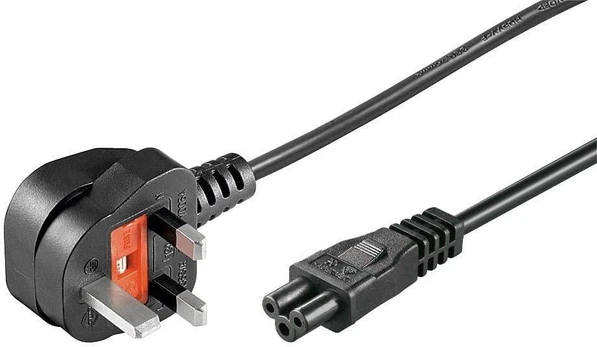 MicroConnect maitinimo laidas UK - C5 0,5m Juodas