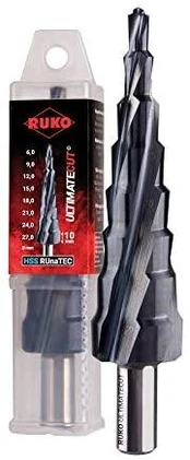 Pakopinis grąžtas RUKO ULTIMATECUT HSS Ø6-27mm