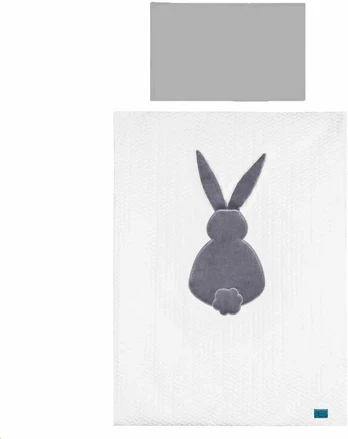 3 dalių patalynė Belisima Rabbit 100/135 baltai pilka